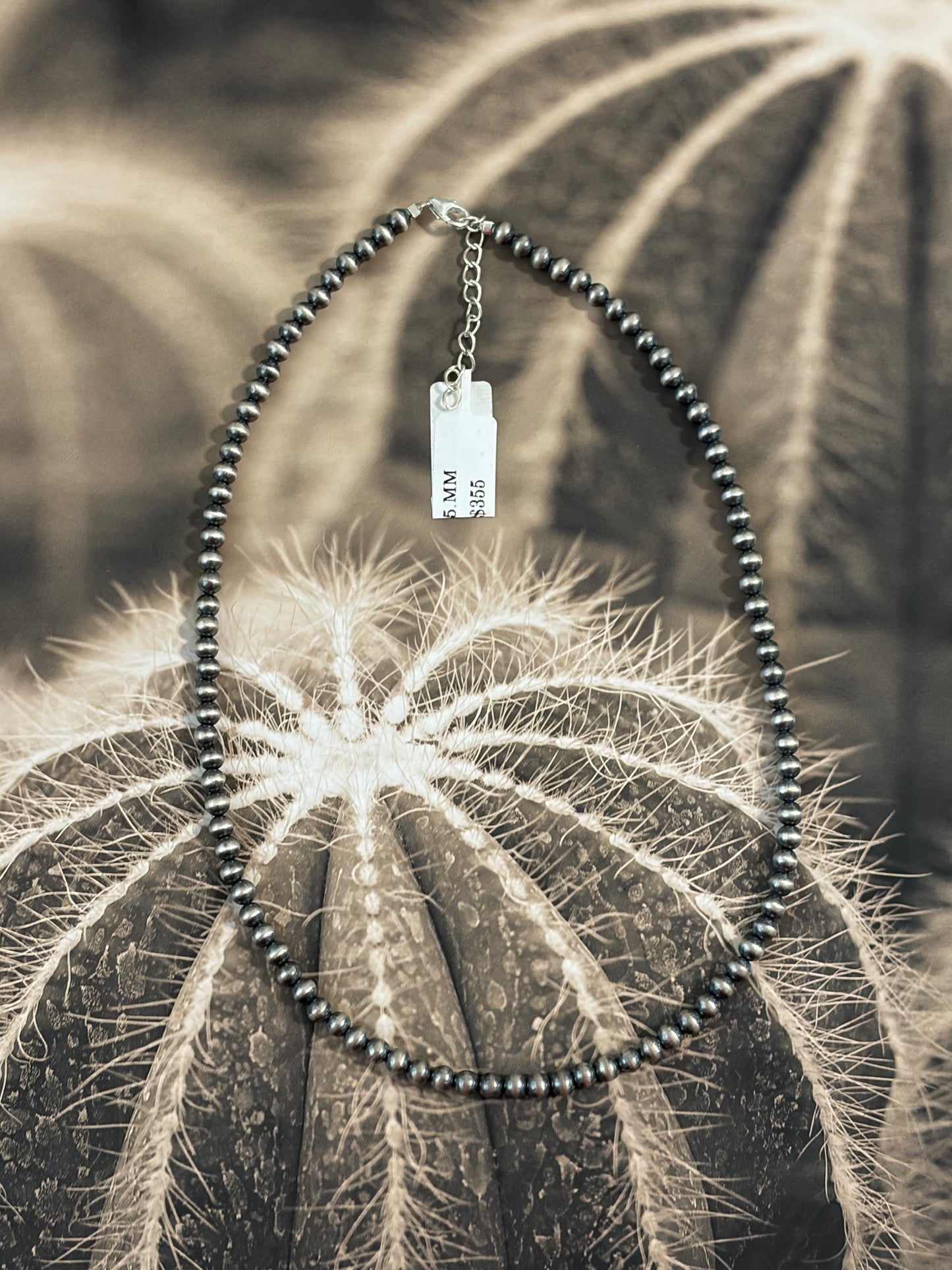 5mm Machine Made Sterling Pearl Necklace