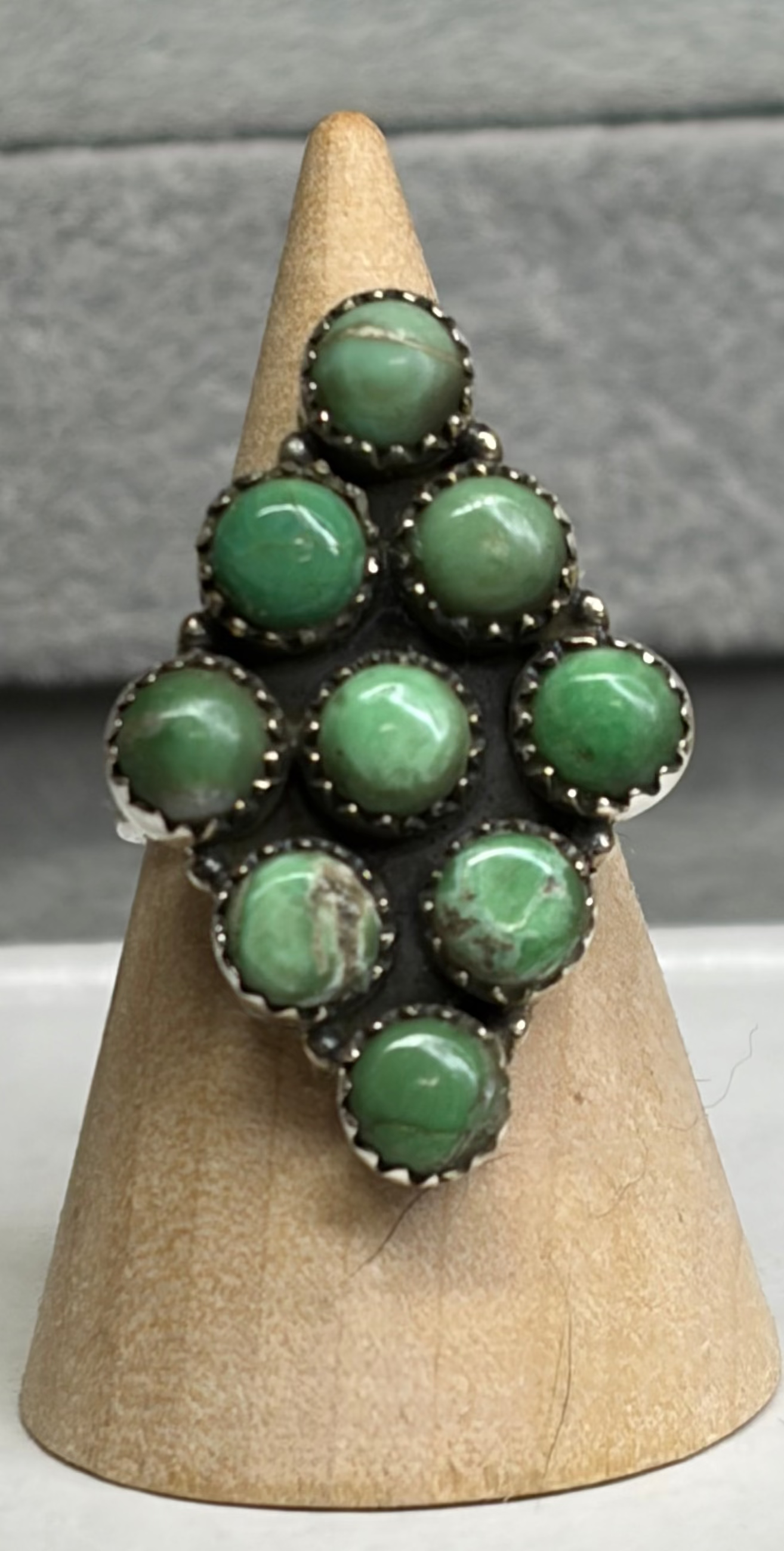 Emerald Valley Turquoise Cluster Ring - Adjustable