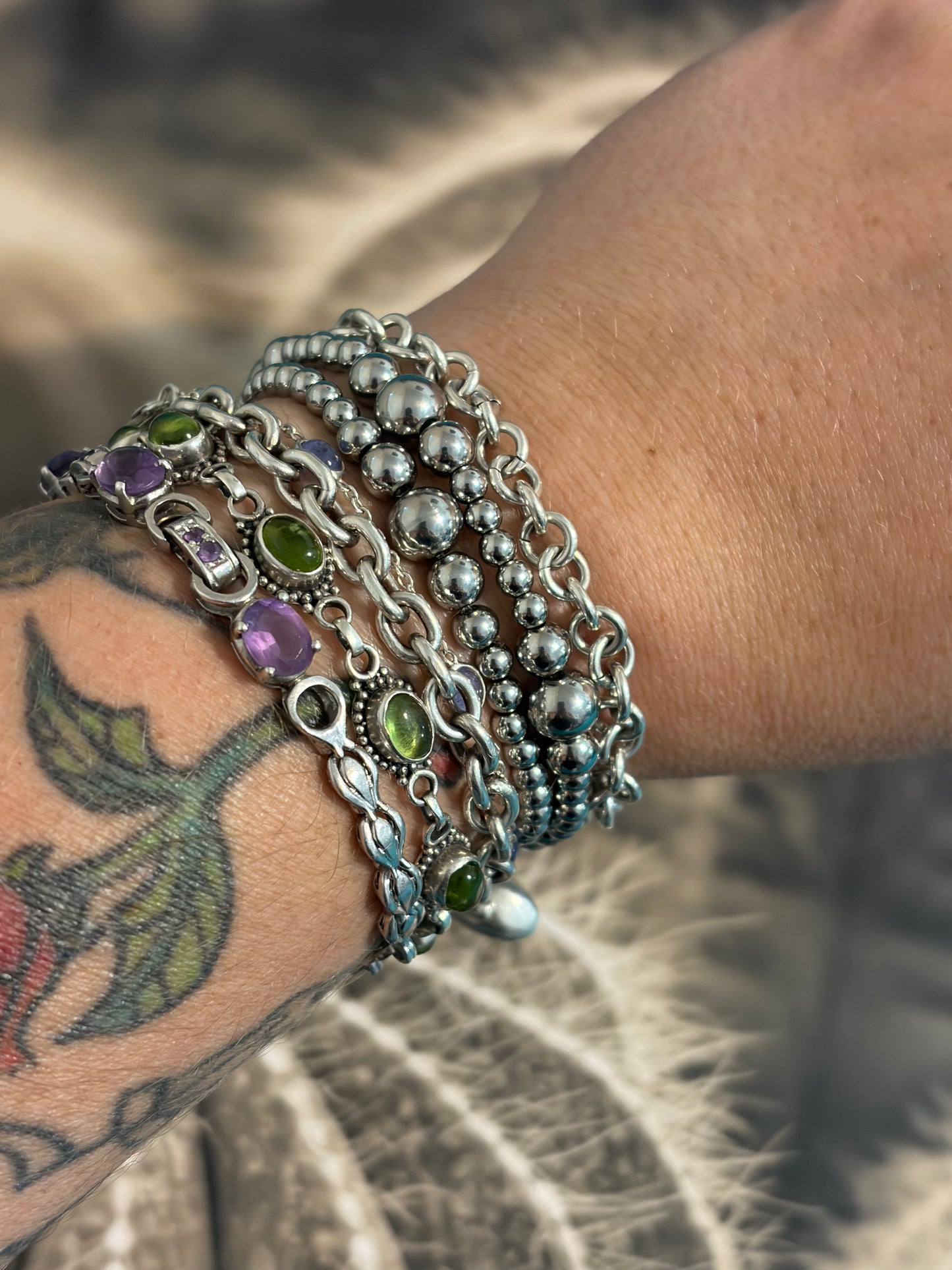 Desert Steel Stretch Bracelets