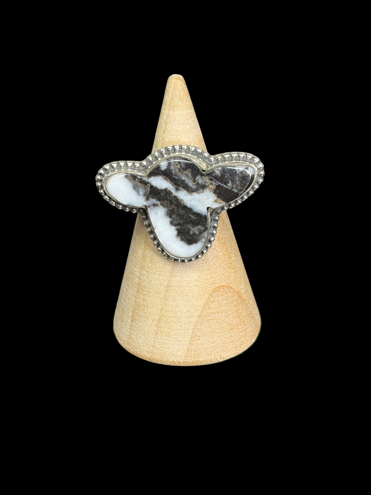 Steer Head Natural Stone Rings