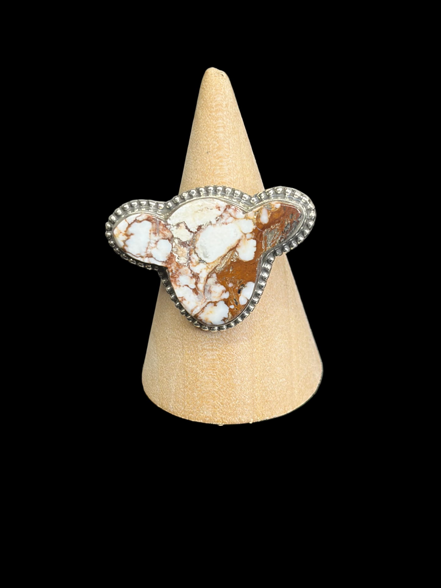 Steer Head Natural Stone Rings