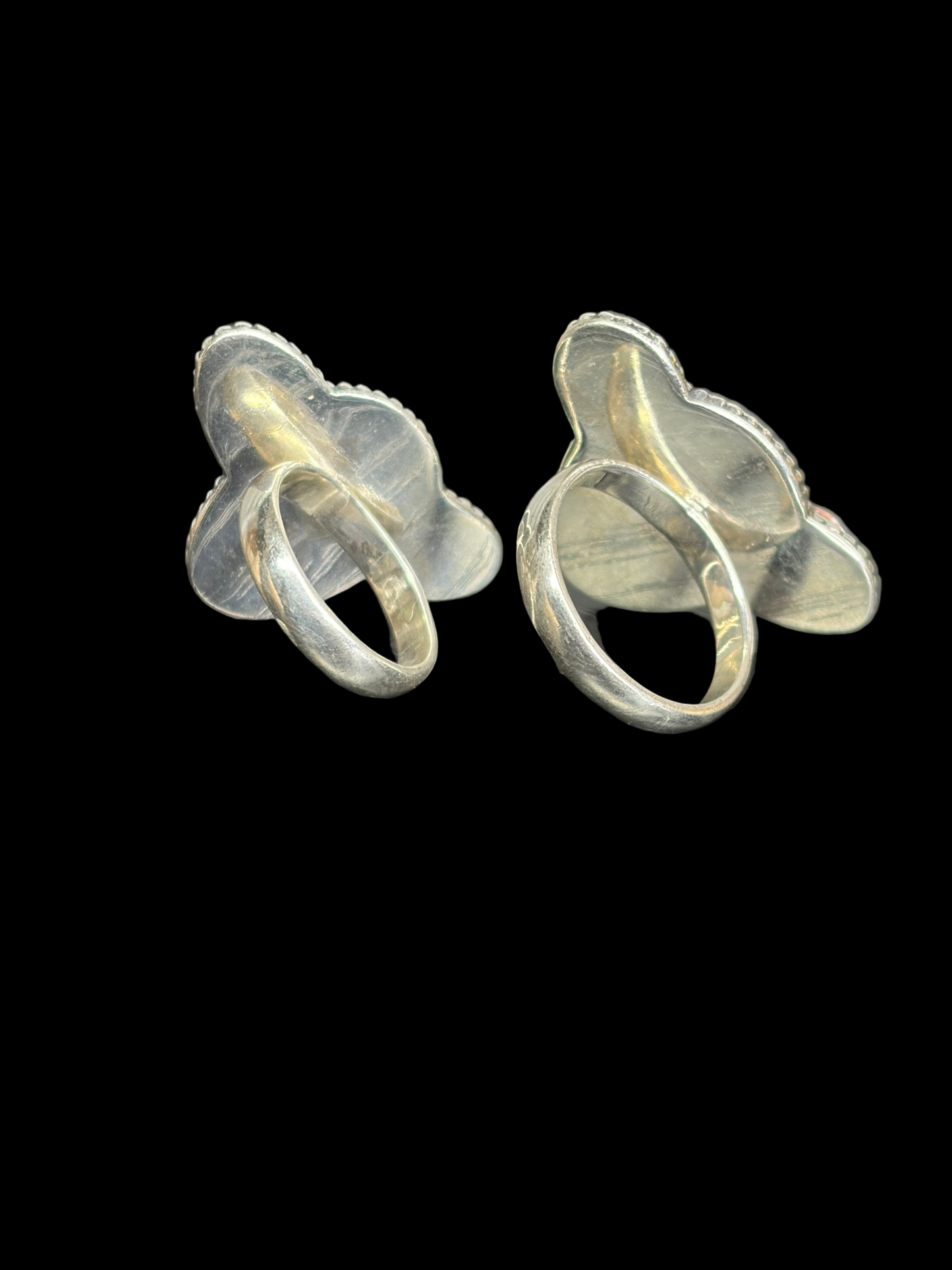 Steer Head Natural Stone Rings