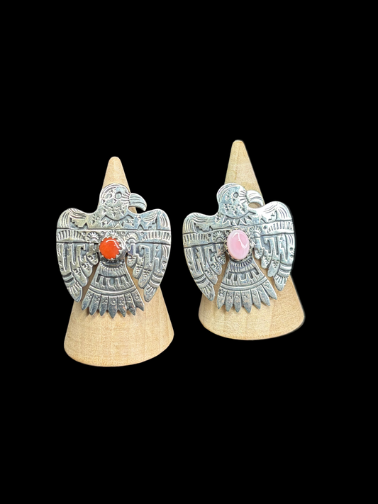 Handcrafted Thunderbird Rings