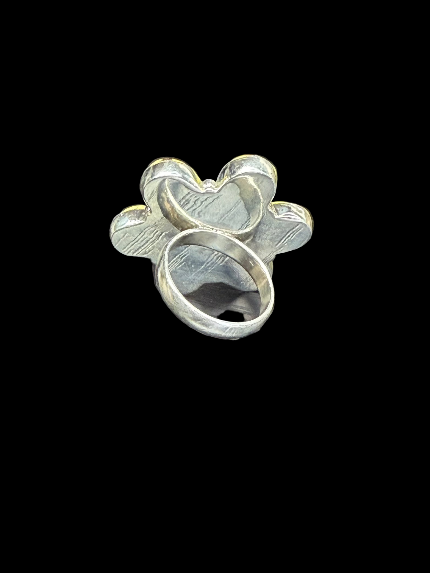 Honey Dahlia Cluster Ring - size 7