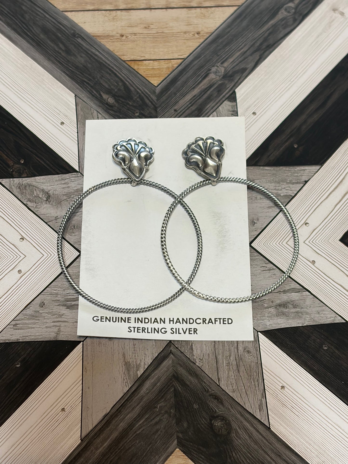 Navajo - Verley Betone - Post Back Hoop Earrings