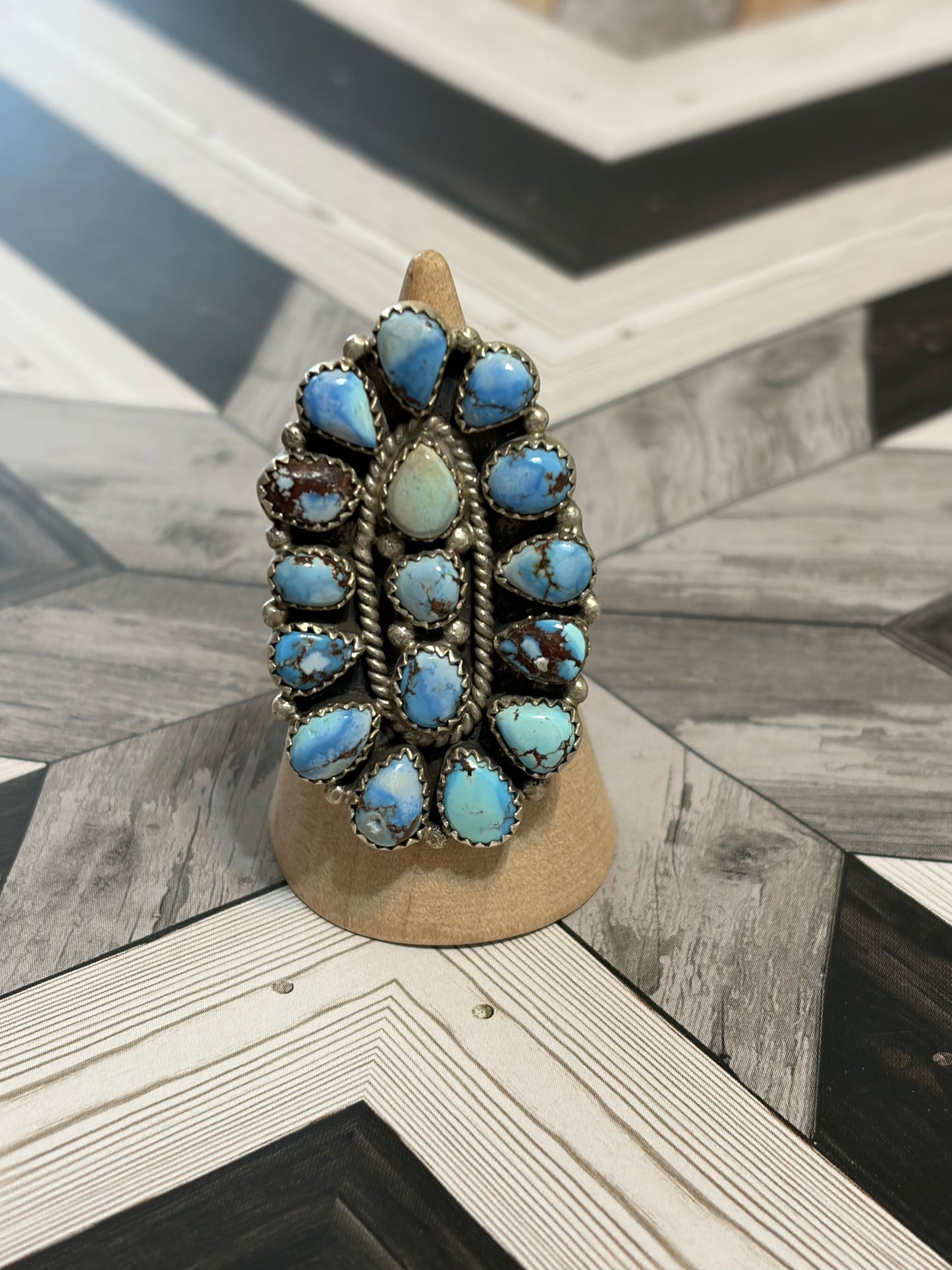 Stunning Golden Hills Statement Ring - Adjustable