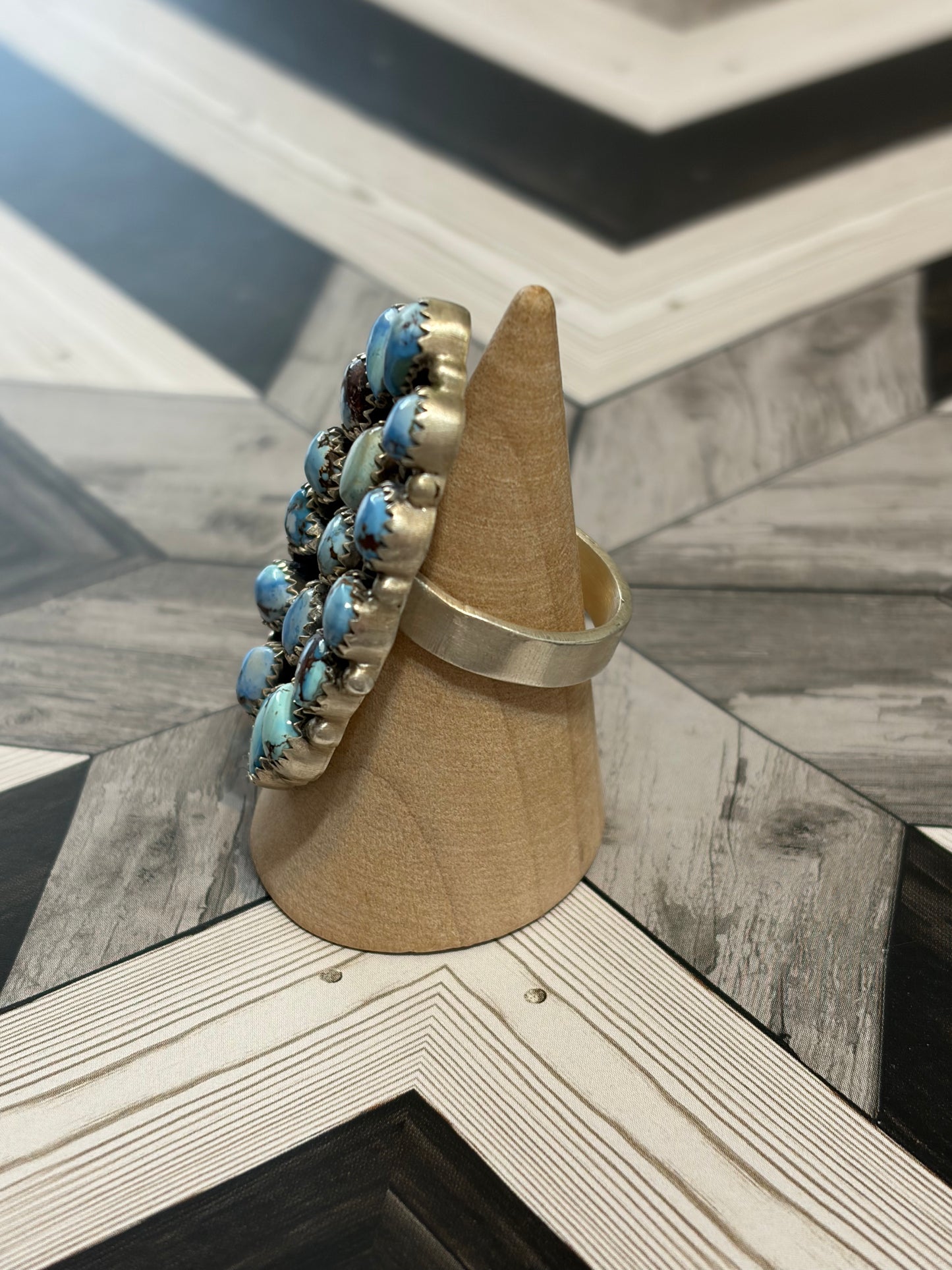 Stunning Golden Hills Statement Ring - Adjustable