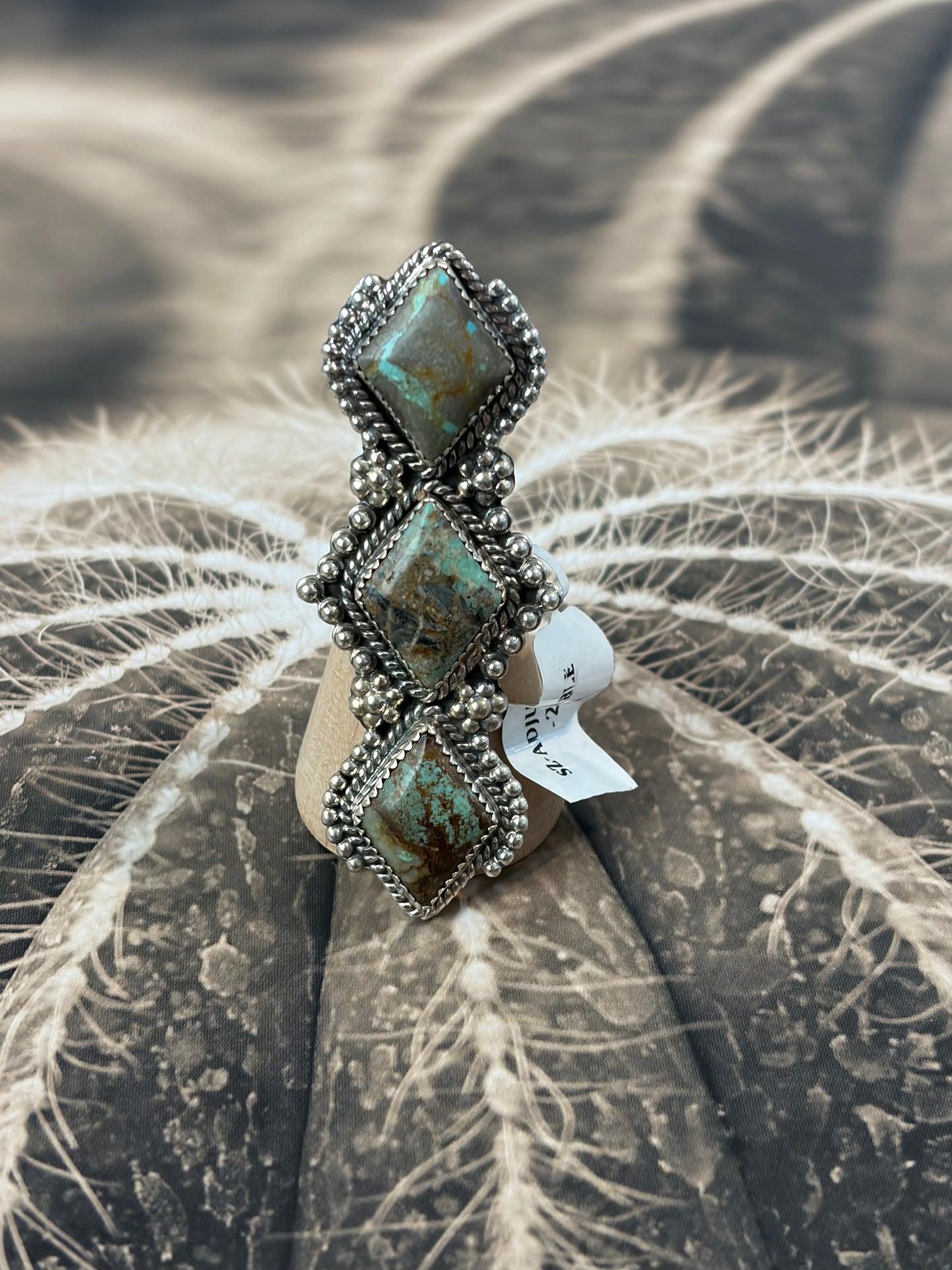 No.8 Turquoise Statement Ring - Adjustable