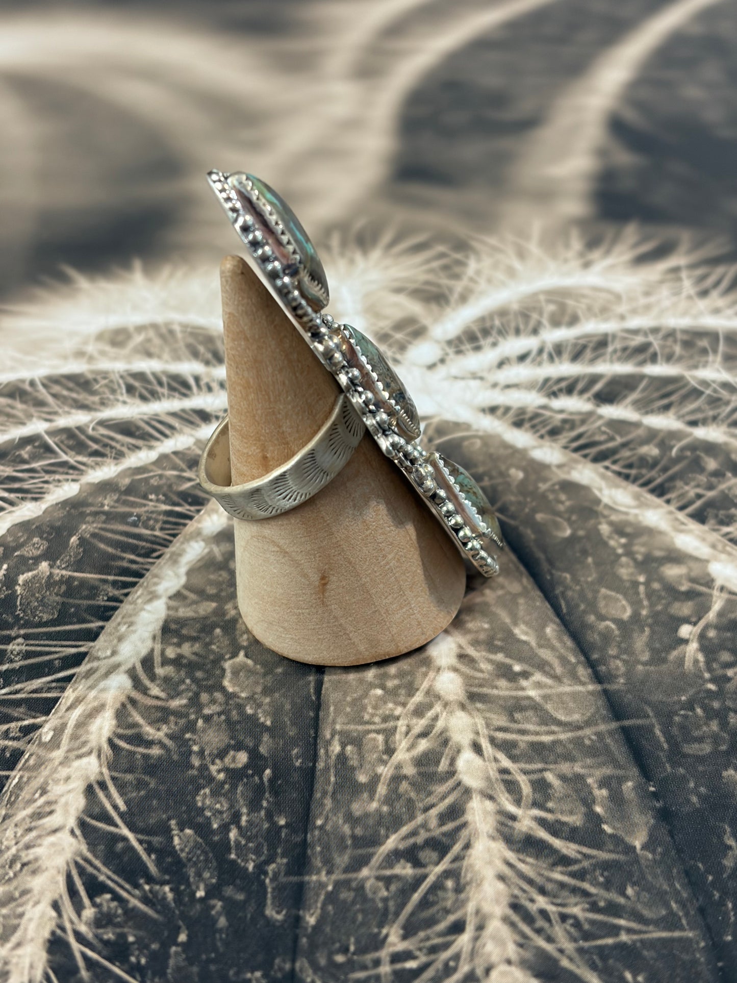 No.8 Turquoise Statement Ring - Adjustable