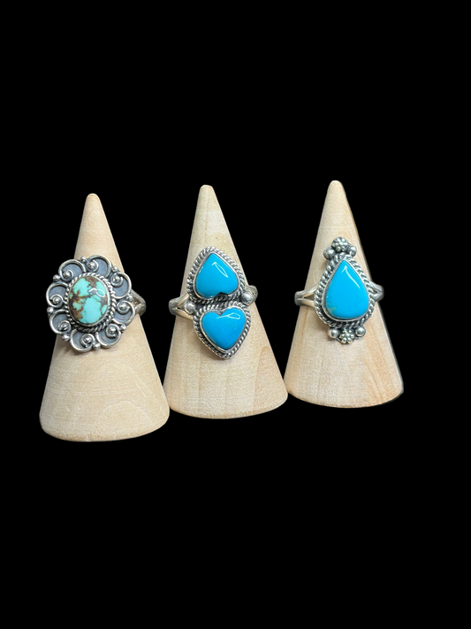 Size 9 Handcrafted Turquoise Rings