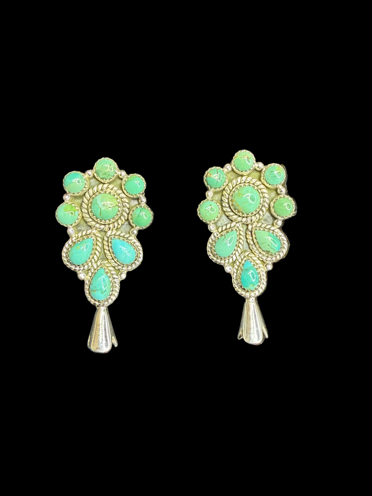 Kingman Turquoise Cluster Earrings