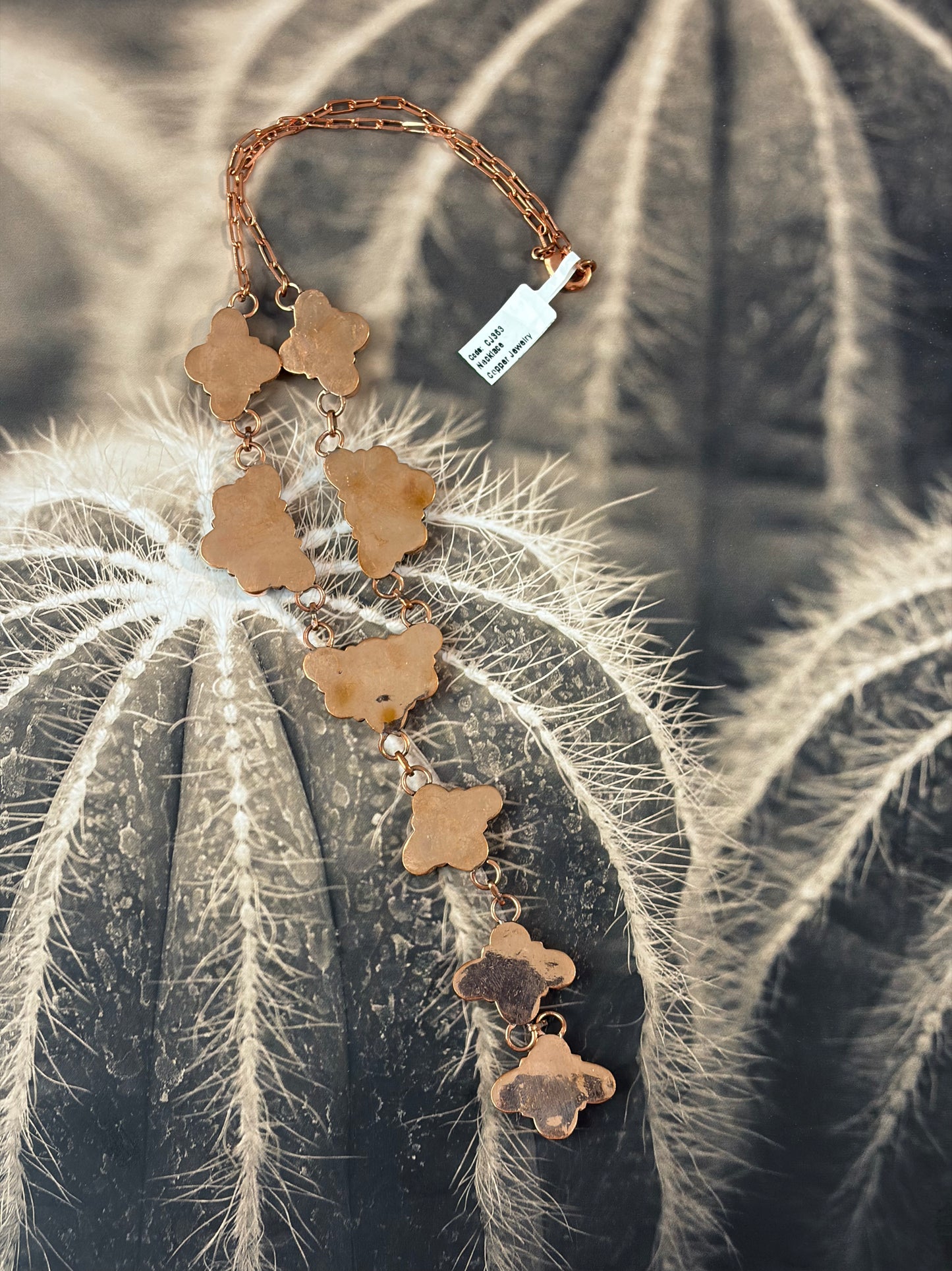 COPPER - Black Onyx & Turquoise Statement Lariat