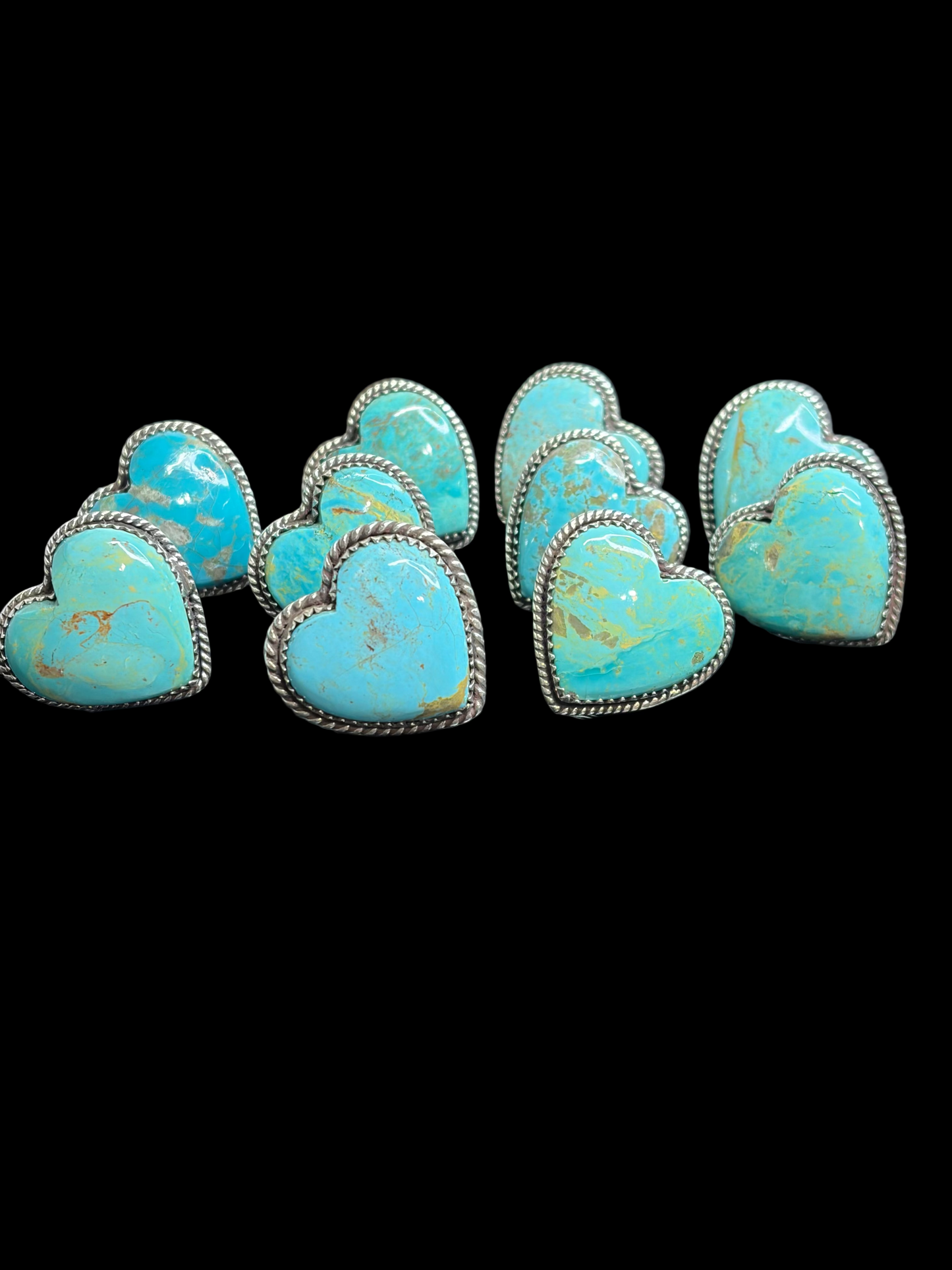 Arizona Turquoise Heart Rings
