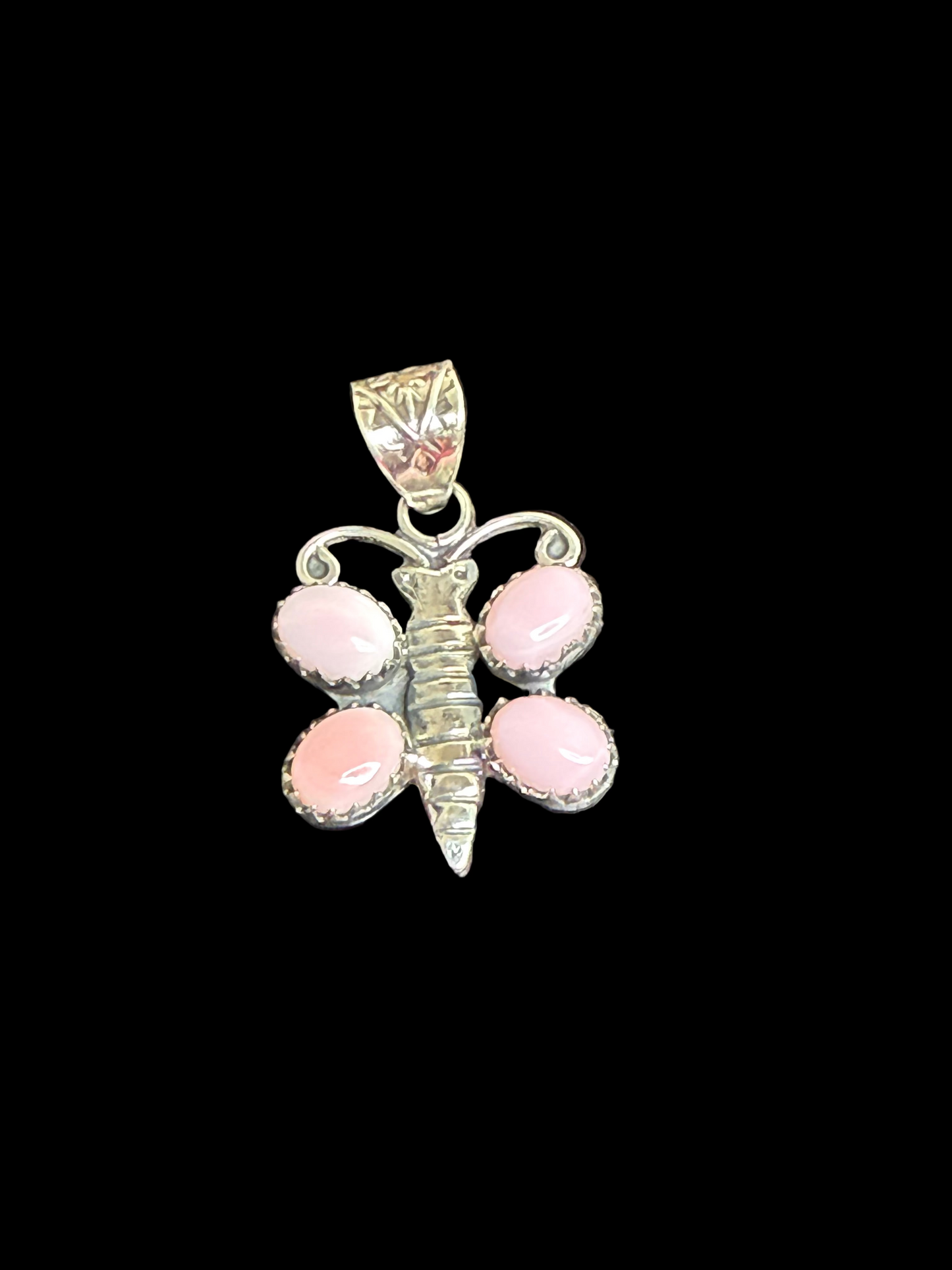 Pink Queen Conch Butterfly Pendant