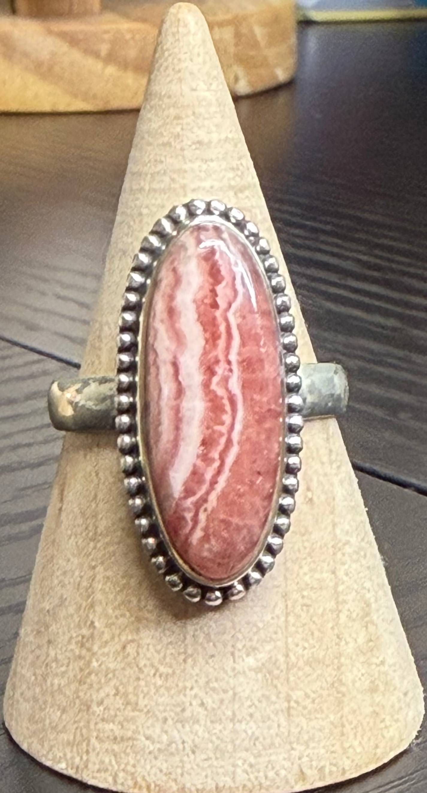 Rhodochrosite Sterling Silver Rings